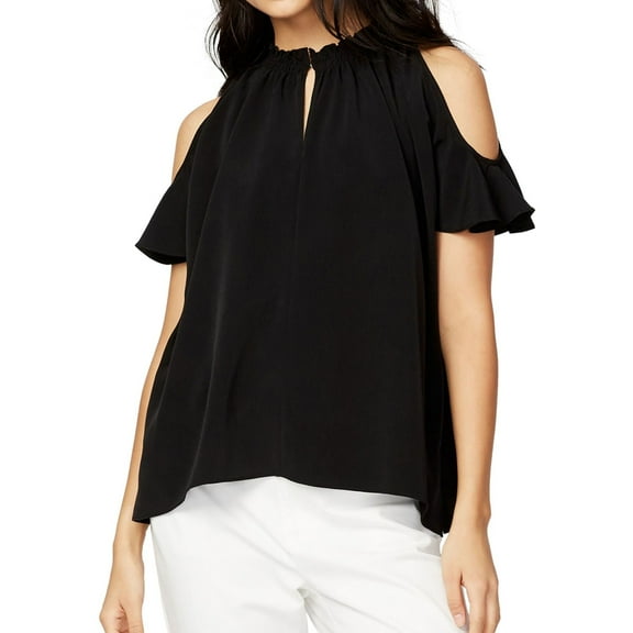 Rachel Rachel Roy Womens Crepe Ruffled Blouse