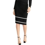 Rachel Rachel Roy Ribbed Pencil Sweater Skirt Black Stone XS