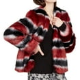 thumbnail image 1 of Rachel Rachel Roy Womens Faux Fur Striped Jacket, 1 of 1