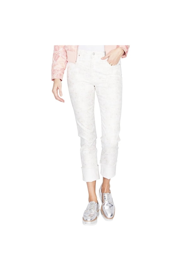 Womens Floral Classic Rise Skinny Jeans Pink 29