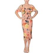 Robe Sans Manches Rachel Roy Taille 12 - Multicolore Sur Fond Blanc, Coupe Dos étonnante, Occasion Très Bon état