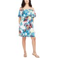 thumbnail image 1 of Rachel Roy Womens Printed A-line Dress, Blue, X-Small, 1 of 2