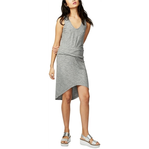 Rachel Roy Womens Michele High-Low Gathered Asymmetrical Dress, Grey, X-Small