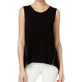 thumbnail image 1 of Rachel Roy Womens High-Low Zip-Detail Tank Top, Black, Small, 1 of 1