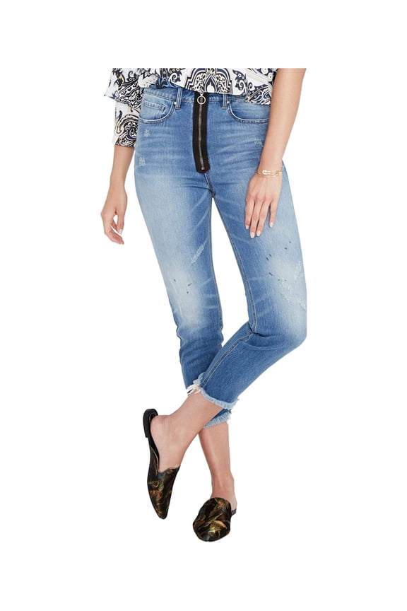 RACHEL ROY $89 Womens New 1116 Blue Cropped High Rise Skinny Jeans 29 WAIST B+B