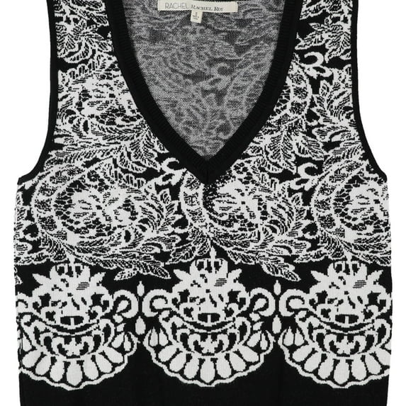 Rachel Rachel Roy Womens Jacquard Sleeveless Crop Top