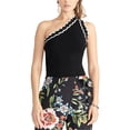 thumbnail image 1 of Rachel Roy Womens Kiki One Shoulder Blouse, Black, X-Small, 1 of 1