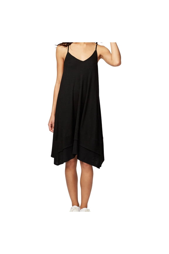 Rachel Roy Womens Ribbed Tank Dress, Black, Small