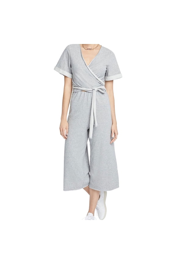 Roy Womens Madeine Cropped Wide Leg Jumpsuit