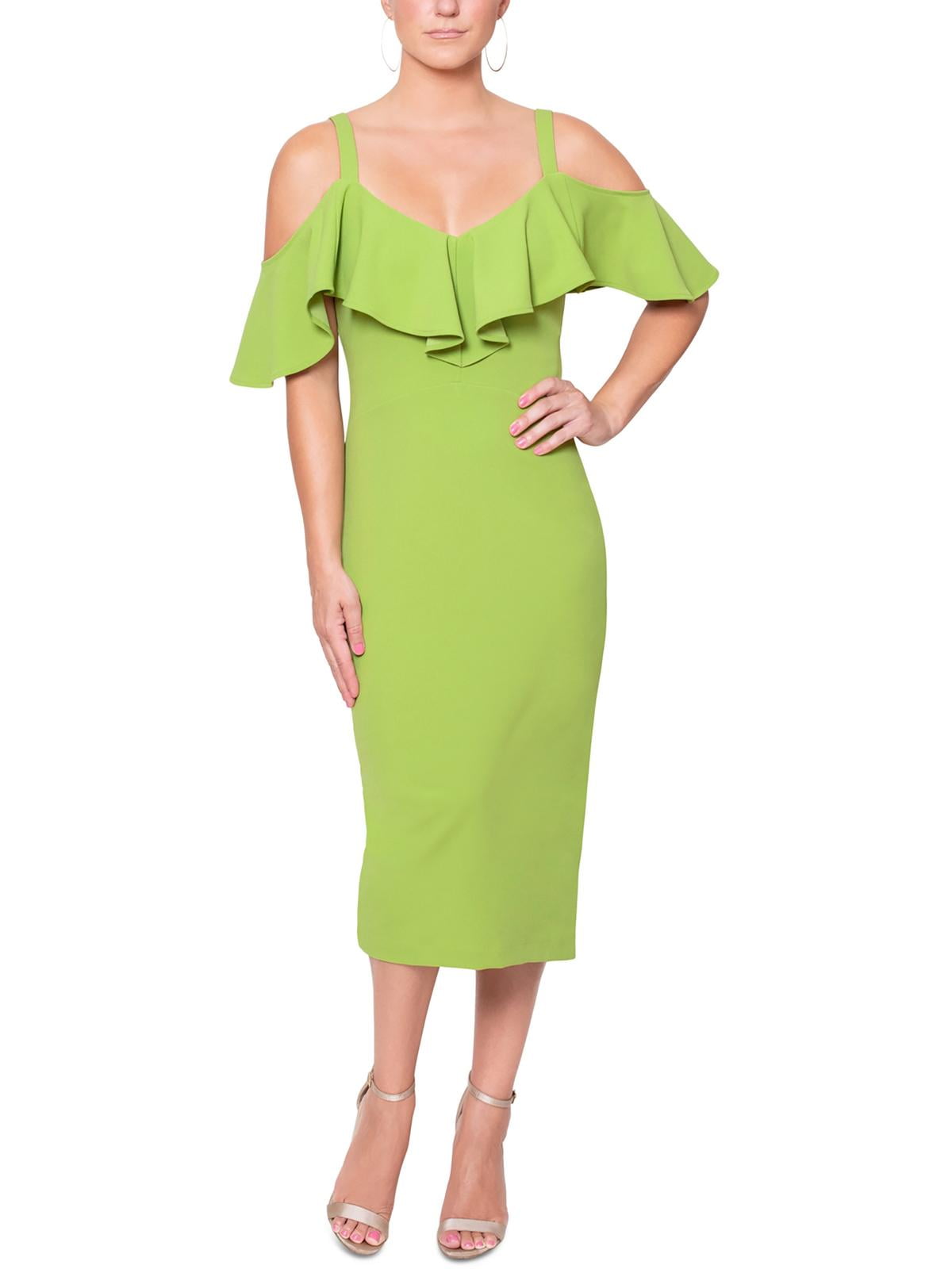 Rachel Rachel Roy Womens Marcella Ruffled Cold Shoulder Sheath Dress in Kosovo at 102 Rating 5