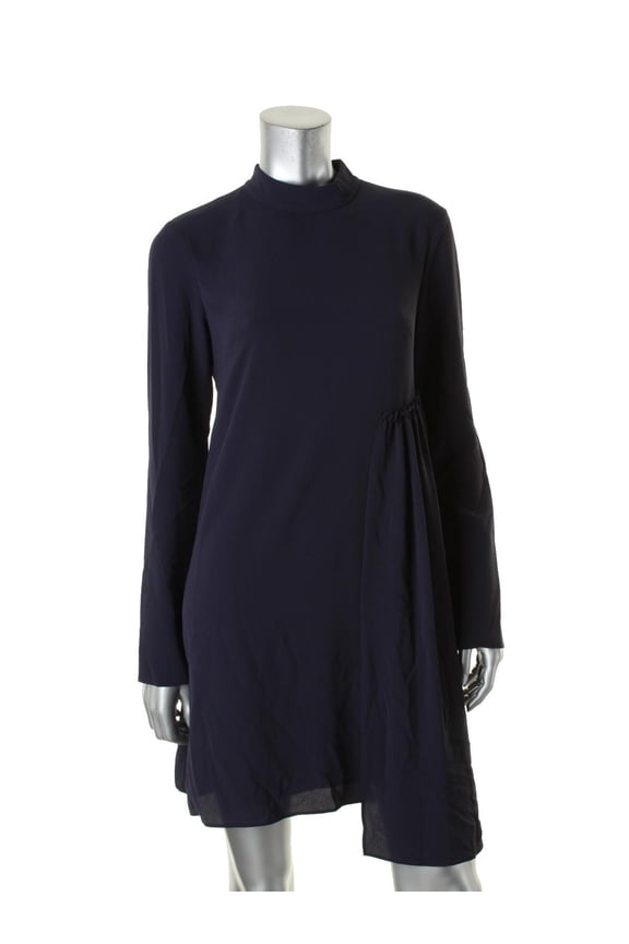 Womens Mockneck Asymmetric Cocktail Dress