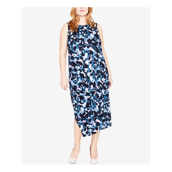 Rachel Rachel Roy Womens Plus Printed Sleeveless Midi Dress