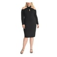 thumbnail image 1 of Rachel Rachel Roy Womens Plus Simone Cold Shoulder Knee Length Midi Dress, 1 of 2