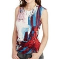 thumbnail image 1 of Rachel Roy Womens Abstract Knit Blouse, Multicoloured, X-Large, 1 of 2