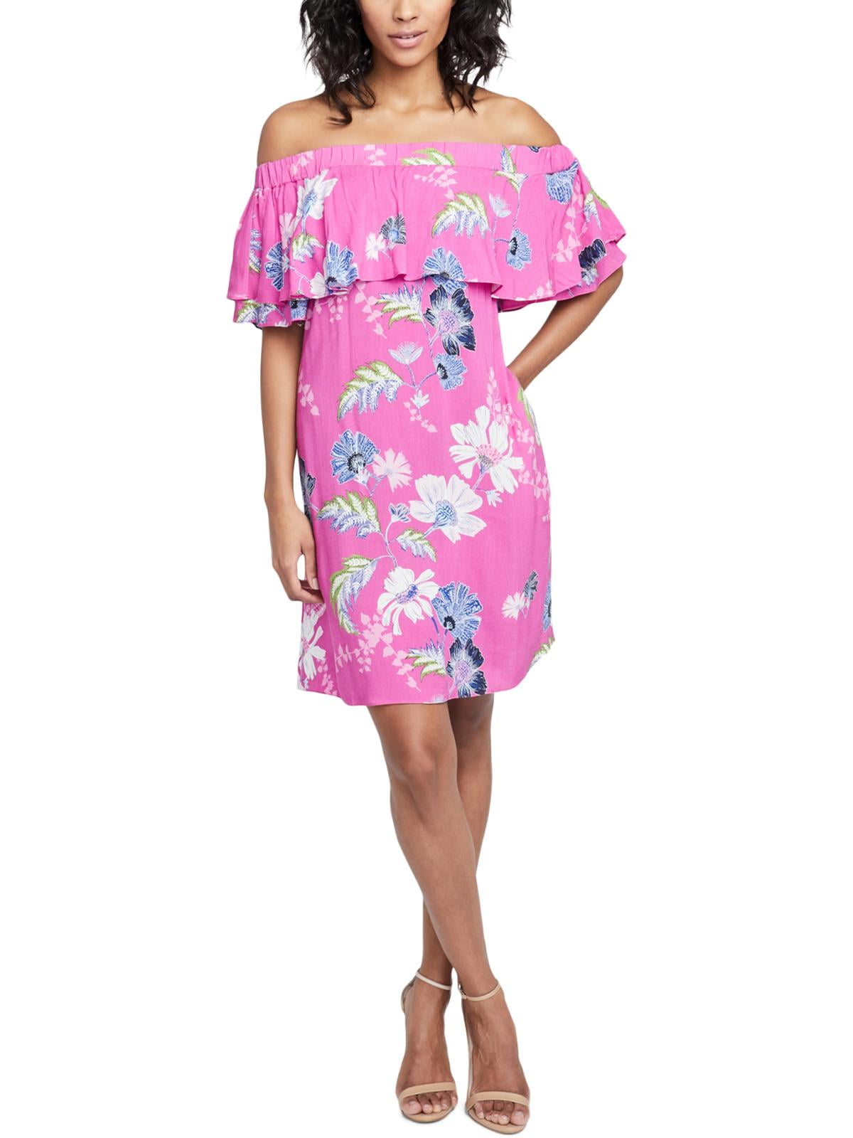 Rachel Rachel Roy Womens Ruffled Off-the-Shoulder Party Dress