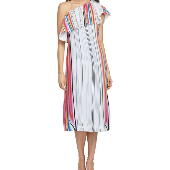 Rachel Rachel Roy Womens Ruffled One-Shoulder Party Dress