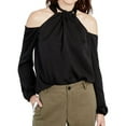 thumbnail image 1 of Rachel Roy Womens Satin Tunic Blouse, Black, 12, 1 of 2