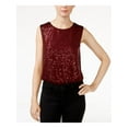 thumbnail image 1 of Rachel Rachel Roy Womens Sequined Mesh Inset Bodysuit, 1 of 3
