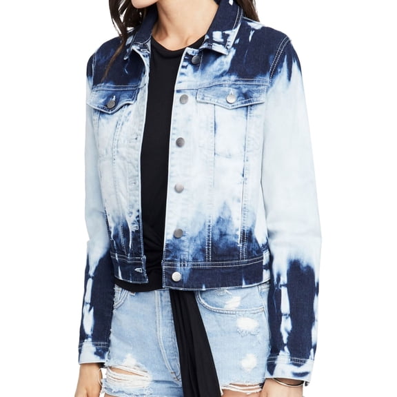 RACHEL ROY $129 Womens New 1558 Blue Tie Dye Denim Jacket XS B+B
