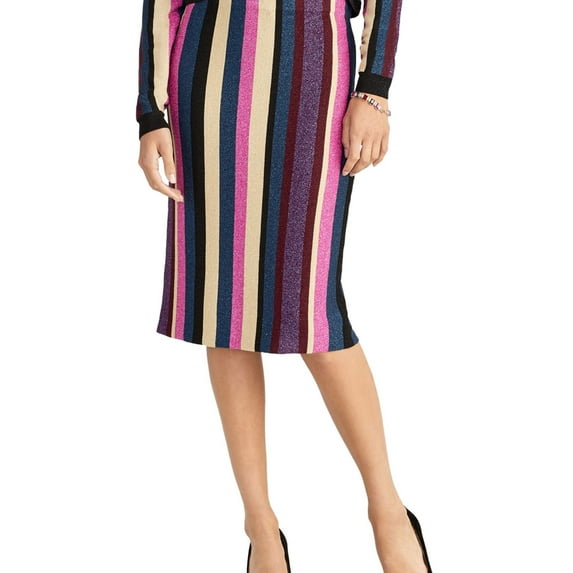Rachel Roy Womens Metallic Pencil Skirt, Metallic, X-Small
