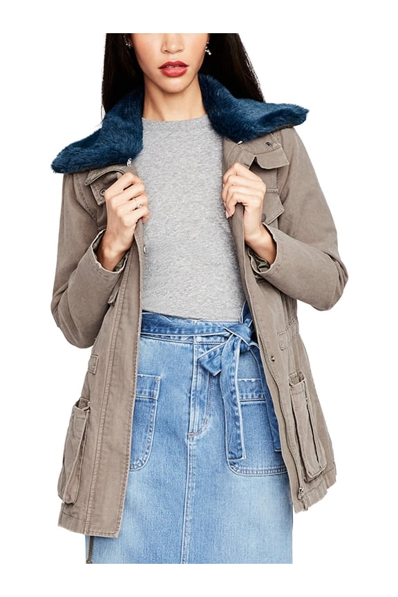 Womens Winter Anorak Utility Jacket Green L