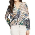 thumbnail image 1 of Rachel Roy Womens Crossover Peasant Blouse, Multicoloured, 10, 1 of 2