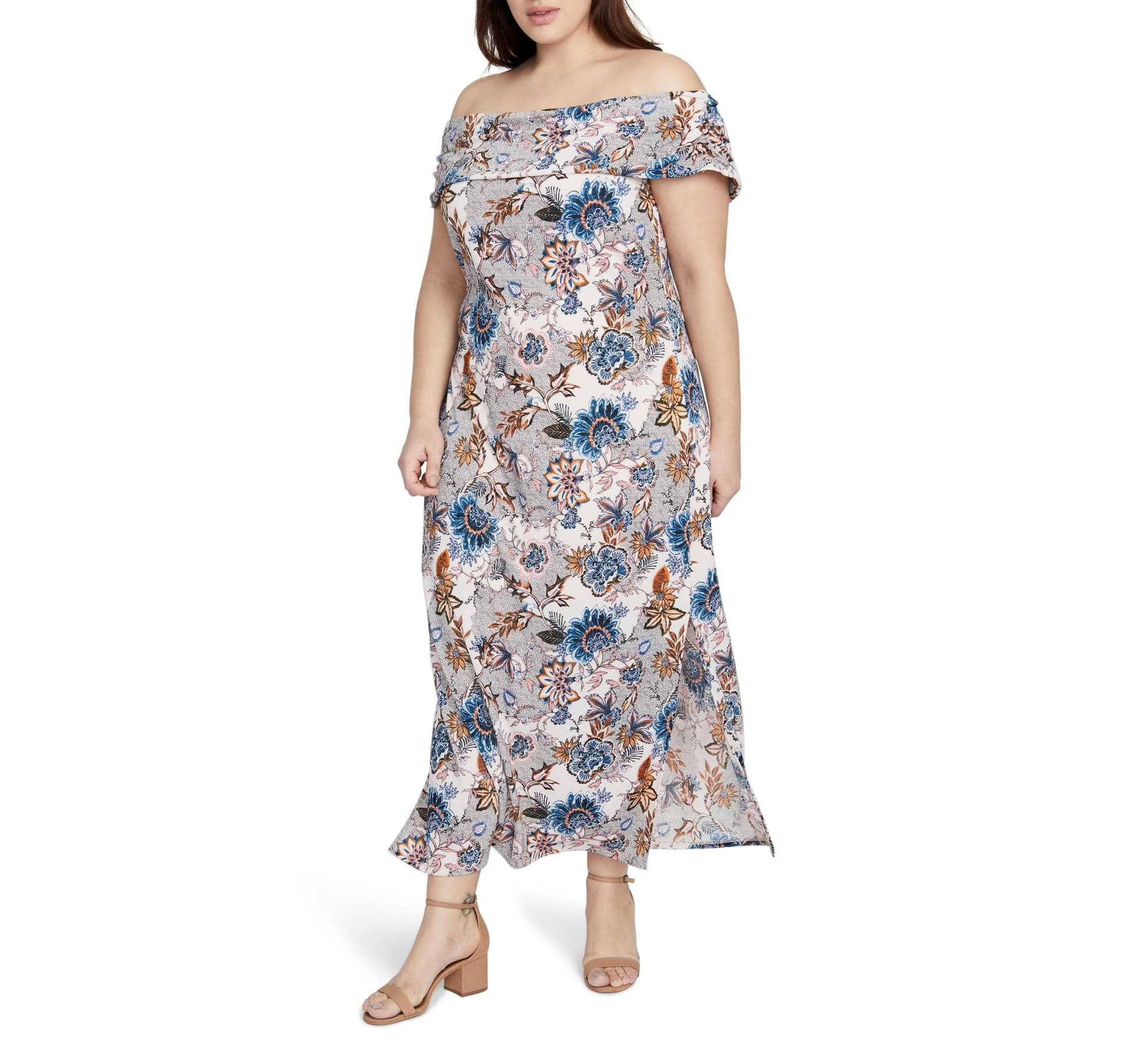 Rachel Roy Plus Size Women's Wonderlust Off The Shoulder Maxi