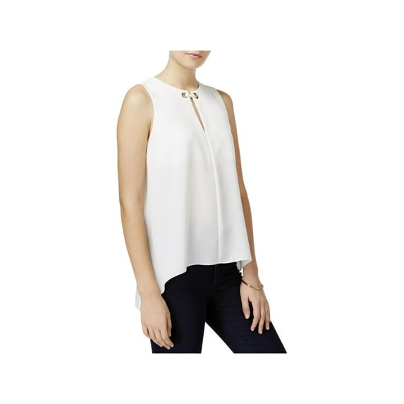 Rachel Roy Women's Keyhole Top (XS, Ivory)