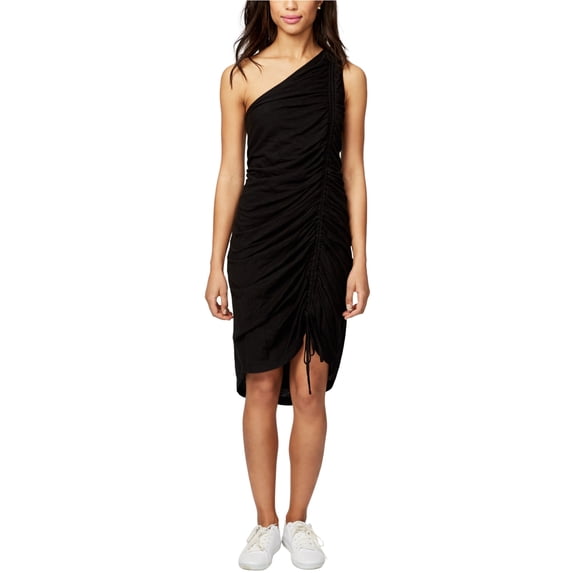 Rachel Roy Womens Asymmetrical One Shoulder Dress, Black, X-Small