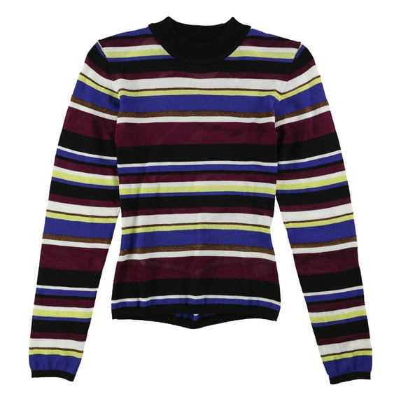 Rachel Roy Womens Back Cut Out Striped Pullover Sweater, Multicoloured, Small