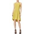 thumbnail image 1 of Rachel Roy Womens Back-Cutout Shirt Dress, Yellow, Small, 1 of 2