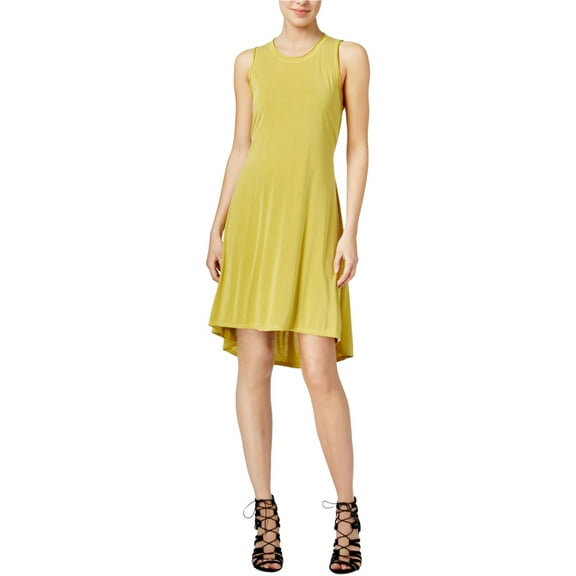 Rachel Roy Womens Back-Cutout Shirt Dress, Yellow, Small