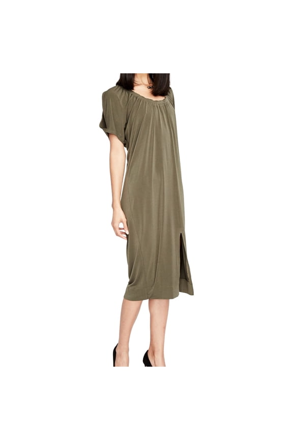 Rachel Roy Womens Caftan Shift Dress, Green, Medium