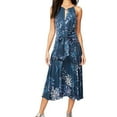 thumbnail image 1 of Rachel Roy Womens Claudette Midi Dress, Blue, 0, 1 of 2