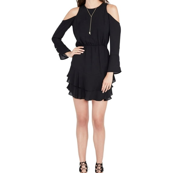 Rachel Roy Womens Coco Cold Shoulder Dress, Black, 2