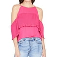 thumbnail image 1 of Rachel Roy Womens Cold Shoulder Knit Blouse, Pink, Small, 1 of 2