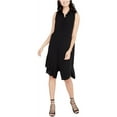 thumbnail image 1 of Rachel Roy Womens Crepe Shirt Dress, Black, X-Large, 1 of 1
