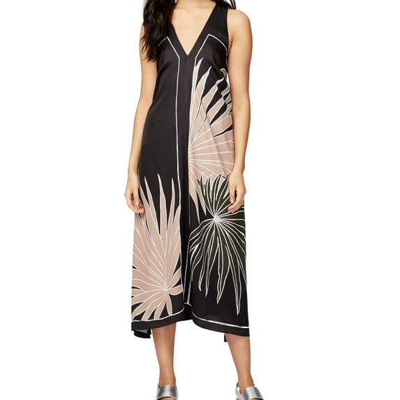Rachel Roy Womens Cross Back Maxi Dress, Black, X-Small