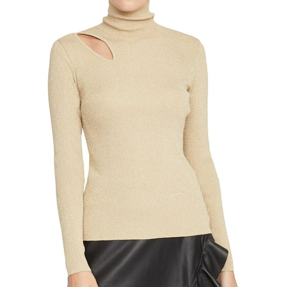Rachel Roy Womens Cutout Pullover Sweater, Metallic, X-Small