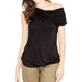 thumbnail image 1 of Rachel Roy Womens Draped One Shoulder Blouse, Black, Medium, 1 of 2
