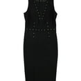 thumbnail image 1 of Rachel Roy Womens Embellished Mesh Sheath Dress, Black, Medium, 1 of 2