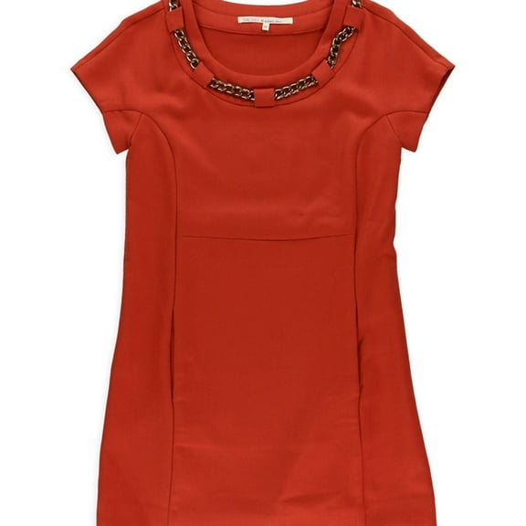 Rachel Roy Womens Emma Shift Dress, Orange, Large
