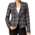 thumbnail image 1 of Rachel Roy Womens Frankie Printed Blazer Jacket, Grey, 8, 1 of 2