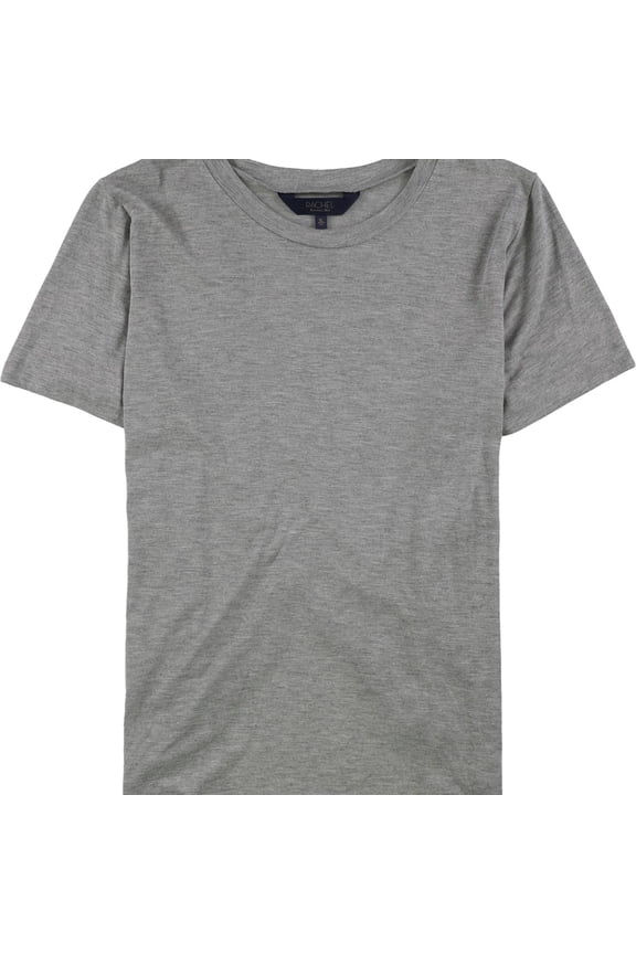 Rachel Roy Womens Heathered Basic T-Shirt, Grey, Large
