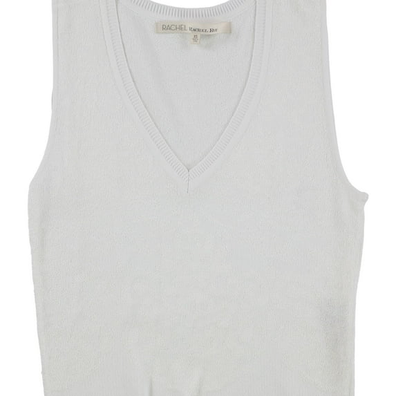 Rachel Roy Womens Jacquard Knit Blouse, White, XX-Large