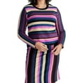 thumbnail image 1 of Rachel Roy Womens Metallic Striped Pullover Sweater, Purple, 0X, 1 of 1
