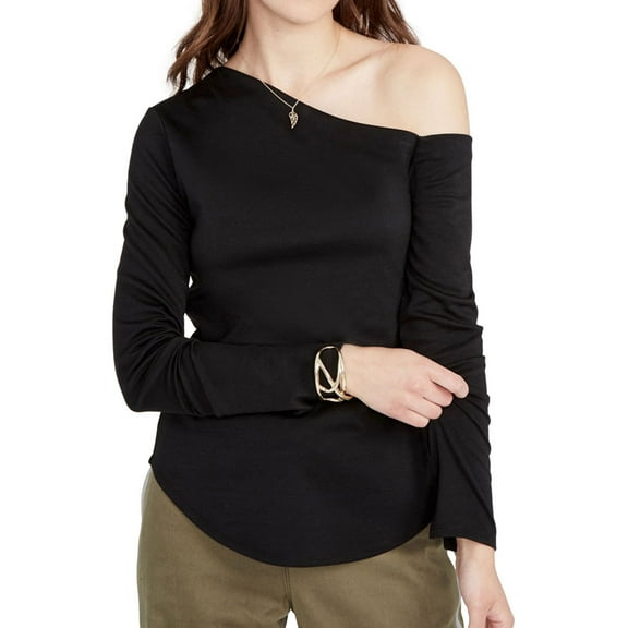 Rachel Roy Womens One Shoulder Ls Knit Blouse