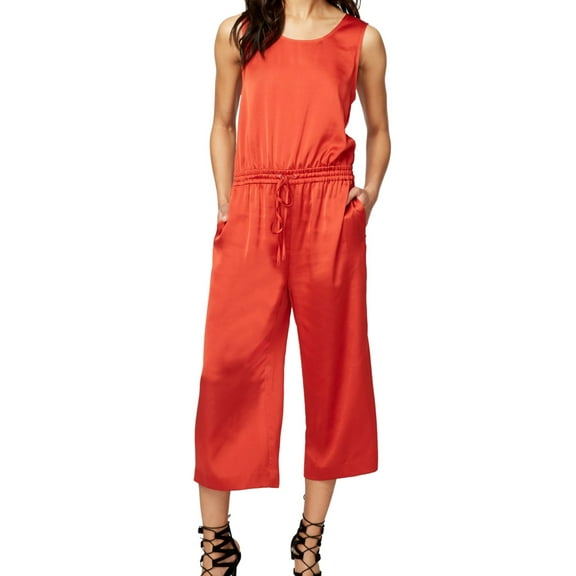 Rachel Roy Womens Open Back Jumpsuit, Orange, X-Large