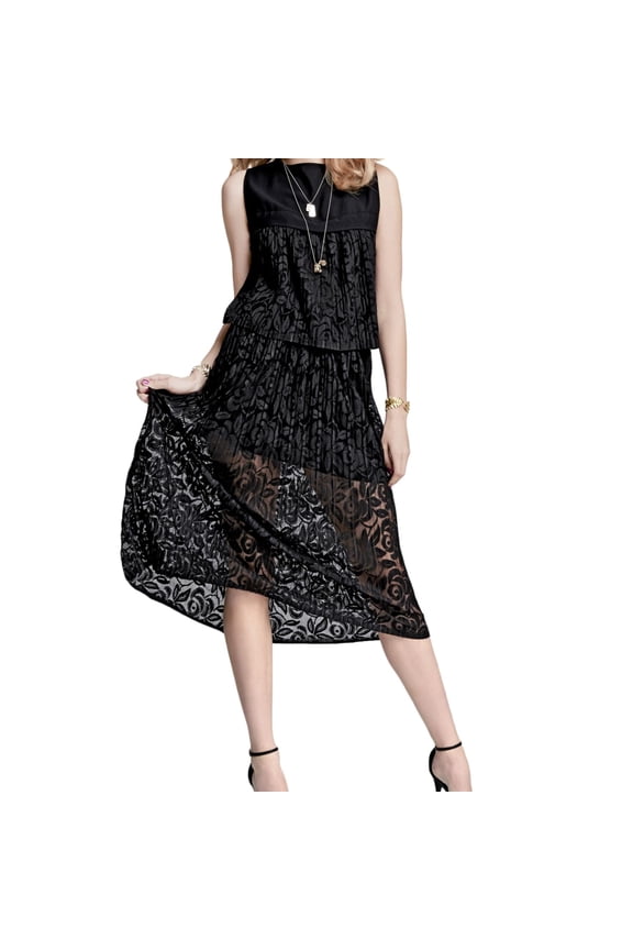 Rachel Roy Womens Pleated A-Line Skirt