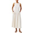thumbnail image 1 of Rachel Roy Womens Pleated Lace Maxi Dress, White, 4, 1 of 2